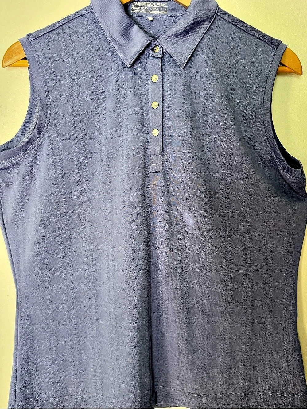 Nike Golf Dri-FIT Sleeveless Golf Polo Violet Blue Large